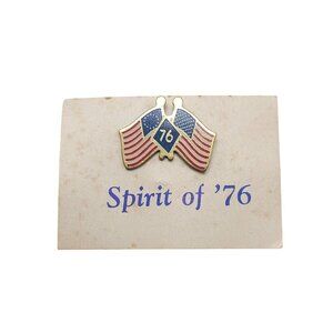 Spirit Of '76 American Flag Lapel Pin Bicentennial